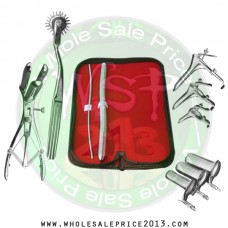Hegar uterine dilator set 2 Pieces 3-4,13-14, pinwheel, mathieu speculum, grave 3pcs, collin 3pcs