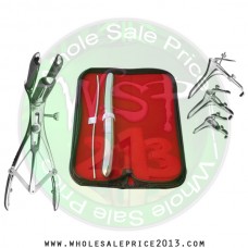 Hegar uterine dilator set 2 Pieces 3-4,17-18, mathieu speculum, grave 3pcs