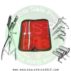 Hegar Uterine Dilator Set 2 Pieces 3-4, 7-8, mathieu speculum, grave 3pcs, collin 3pcs