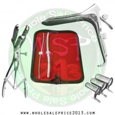 Hegar Uterine Dilator Set 2 Pieces 3-4, 9-10, mathieu speculum, collin 3pcs, grave large