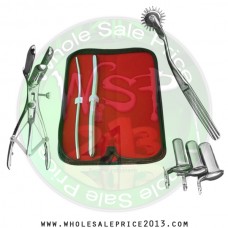 Hegar uterine dilator set 2 Pieces 5-6,11-12, pinwheel, mathieu speculum, collin 3pcs