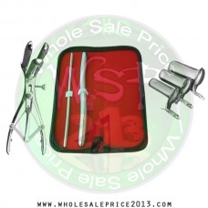 Hegar uterine dilator set 2 Pieces 5-6,13-14, mathieu speculum, collin 3pcs