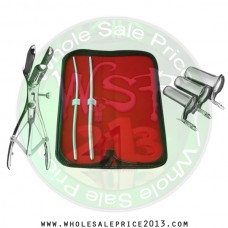 Hegar uterine dilator set 2 Pieces 5-6,7-8, mathieu speculum, collin 3pcs