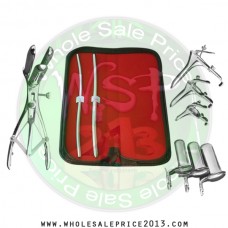 Hegar uterine dilator set 2 Pieces 5-6,7-8, mathieu speculum, grave 3pcs, collin 3pcs