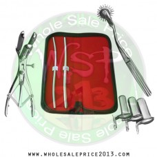 Hegar uterine dilator set 2 Pieces 5-6,7-8, pinwheel, mathieu speculum, collin 3pcs