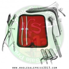 Hegar uterine dilator set 2 Pieces 5-6,7-8, pinwheel, mathieu speculum, collin 3pcs, grave large 