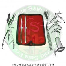 Hegar uterine dilator set 2 Pieces 5-6,7-8, pinwheel, mathieu speculum, grave 3pcs, collin large