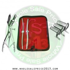 Hegar uterine dilator set 2 Pieces 5-6,9-10, mathieu speculum, collin 3pcs