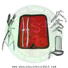 Hegar uterine dilator set 2 Pieces 5-6,9-10, mathieu speculum, grave 3pcs, collin large