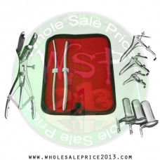 Hegar uterine dilator set 2 Pieces 5-6,9-10, mathieu speculum, grave 3pcs, collin 3pcs
