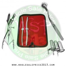Hegar uterine dilator set 2 Pieces 5-6,9-10, pinwheel, mathieu speculum, collin 3pcs