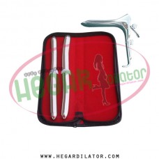 Hegar uterine dilator set 2 Pieces 15-16,17-18, grave large