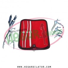 Hegar uterine dilator set 3 Pieces 3-4,5-6,11-12, mathieu, grave 3