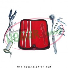 Hegar uterine dilator set 3 Pieces 3-4,5-6,11-12, pinwheel, mathieu, grave 3, collin large