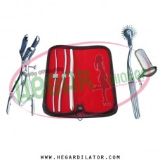 Hegar uterine dilator set 3 Pieces 3-4,5-6,11-12, pinwheel, mathieu, collin small