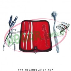 Hegar uterine dilator set 3 Pieces 3-4,5-6,11-12, pinwheel, mathieu, collin 3