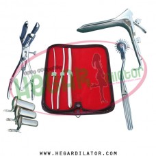 Hegar uterine dilator set 3 Pieces 3-4,5-6,11-12, pinwheel, mathieu, collin 3, grave large
