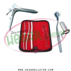 Hegar uterine dilator set 3 Pieces 3-4,5-6,11-12, pinwheel, collin large, grave large
