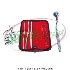 Hegar uterine dilator set 3 Pieces 3-4,5-6,11-12, pinwheel, grave 3