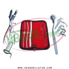 Hegar uterine dilator set 3 Pieces 3-4,5-6,13-14, pinwheel, mathieu, grave 3, collin large