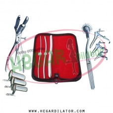 Hegar uterine dilator set 3 Pieces 3-4,5-6,13-14, pinwheel, mathieu, grave 3, collin 3