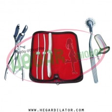 Hegar uterine dilator set 3 Pieces 3-4,5-6,15-16, pinwheel, mathieu, collin medium