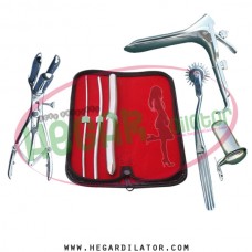Hegar uterine dilator set 3 Pieces 3-4,5-6,15-16, pinwheel, mathieu, collin medium, grave large