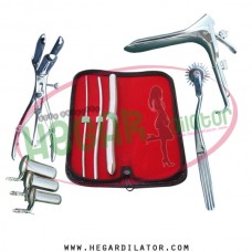 Hegar uterine dilator set 3 Pieces 3-4,5-6,15-16, pinwheel, mathieu, collin 3, grave large