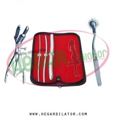 Hegar uterine dilator set 3 Pieces 3-4,5-6,15-16, pinwheel, mathieu