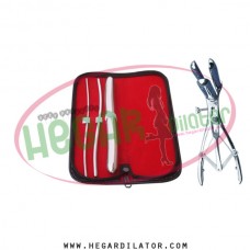 Hegar uterine dilator set 3 Pieces 3-4,5-6,17-18, mathieu