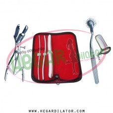 Hegar uterine dilator set 3 Pieces 3-4,5-6,17-18, pinwheel, mathieu, collin small