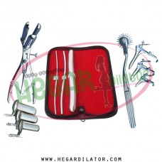 Hegar uterine dilator set 3 Pieces 3-4,5-6,17-18, pinwheel, mathieu, grave 3, collin 3