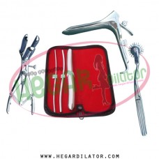 Hegar uterine dilator set 3 Pieces 3-4,5-6,17-18, pinwheel, mathieu, grave large