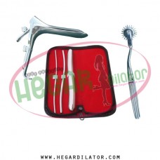 Hegar uterine dilator set 3 Pieces 3-4,5-6,17-18, pinwheel, grave large