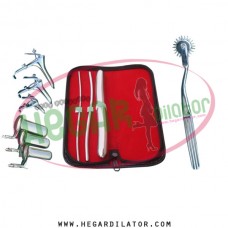 Hegar uterine dilator set 3 Pieces 3-4,5-6,17-18, pinwheel, grave 3, collin 3