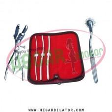 Hegar uterine dilator set 3 Pieces 3-4,5-6,7-8, pinwheel, mathieu