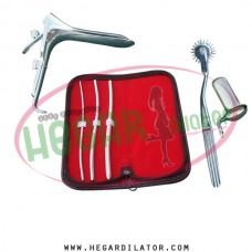 Hegar uterine dilator set 3 Pieces 3-4,5-6,7-8, pinwheel, collin medium, grave large