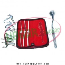 Hegar uterine dilator set 3 Pieces 3-4,5-6,7-8, pinwheel, grave 3, collin 3