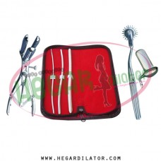 Hegar uterine dilator set 3 Pieces 3-4,5-6,9-10, pinwheel, mathieu, collin large
