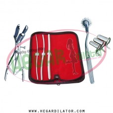 Hegar uterine dilator set 3 Pieces 3-4,5-6,9-10, pinwheel, mathieu, collin 3