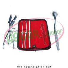 Hegar uterine dilator set 3 Pieces 3-4,5-6,9-10, pinwheel, mathieu