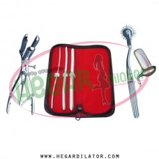 Hegar uterine dilator set 3 Pieces 3-4,7-8,11-12, pinwheel, mathieu, collin medium