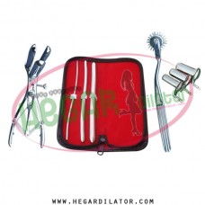 Hegar uterine dilator set 3 Pieces 3-4,7-8,11-12, pinwheel, mathieu, collin 3