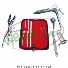Hegar uterine dilator set 3 Pieces 3-4,7-8,11-12, pinwheel, mathieu, collin medium, grave large
