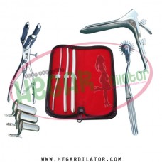 Hegar uterine dilator set 3 Pieces 3-4,7-8,11-12, pinwheel, mathieu, collin 3, grave large