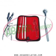Hegar uterine dilator set 3 Pieces 3-4,7-8,11-12, pinwheel, mathieu