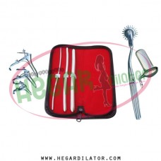 Hegar uterine dilator set 3 Pieces 3-4,7-8,11-12, pinwheel, grave 3, collin large
