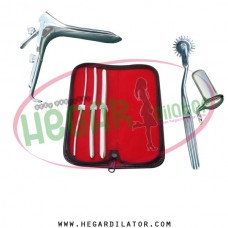 Hegar uterine dilator set 3 Pieces 3-4,7-8,11-12, pinwheel, collin medium, grave large