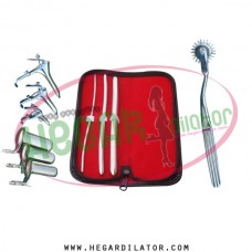 Hegar uterine dilator set 3 Pieces 3-4,7-8,11-12, pinwheel, grave 3, collin 3