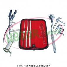 Hegar uterine dilator set 3 Pieces 3-4,7-8,9-10, pinwheel, mathieu, grave 3, collin large